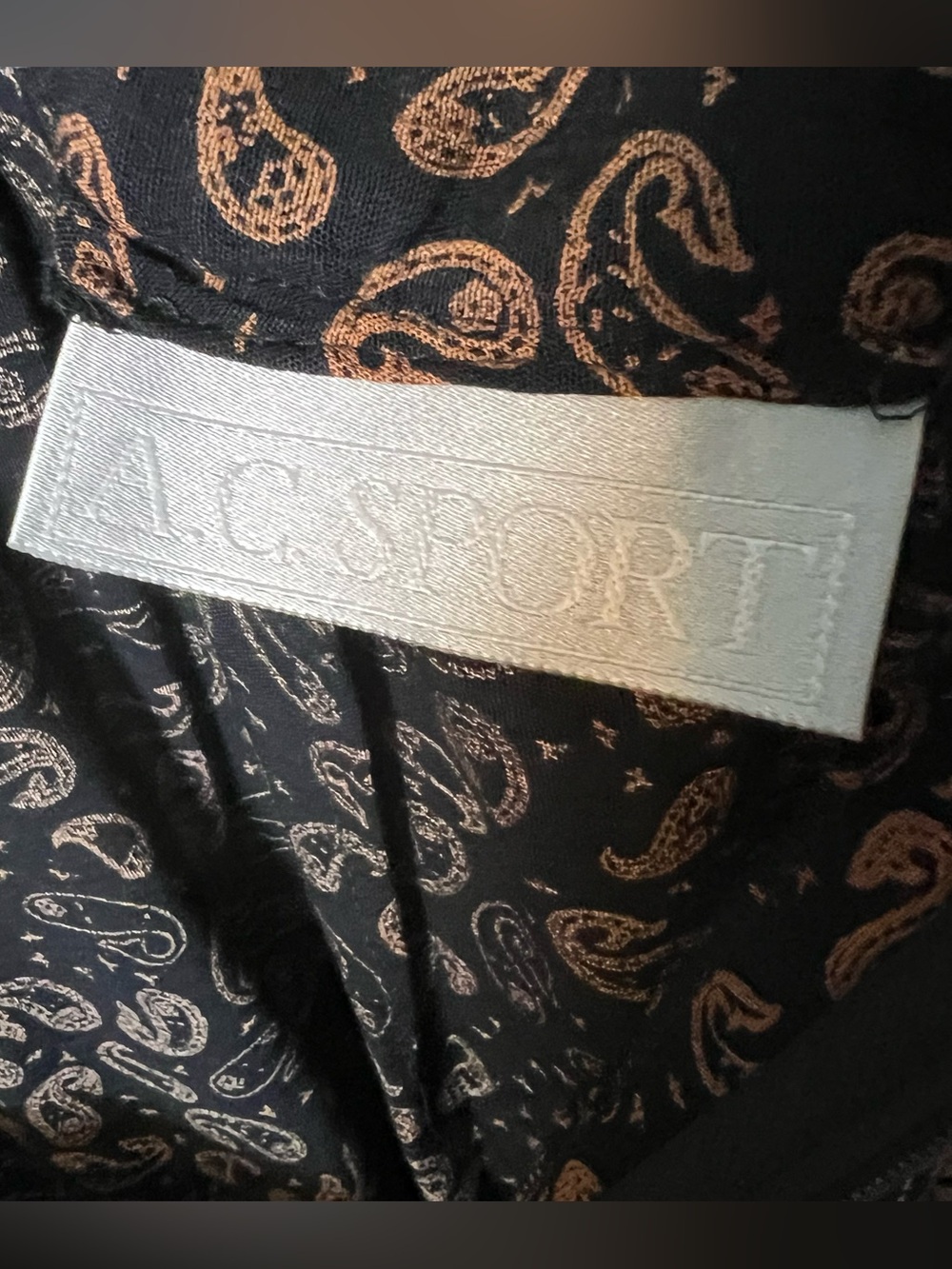 A.C. Sport Vintage Black Paisley Floral Open Jacket Maxi Skirt Set Sz 22W 24W - Picture 10 of 16